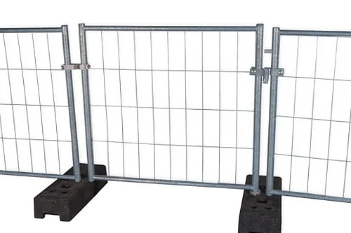 Bauzaun Tür halbhoch